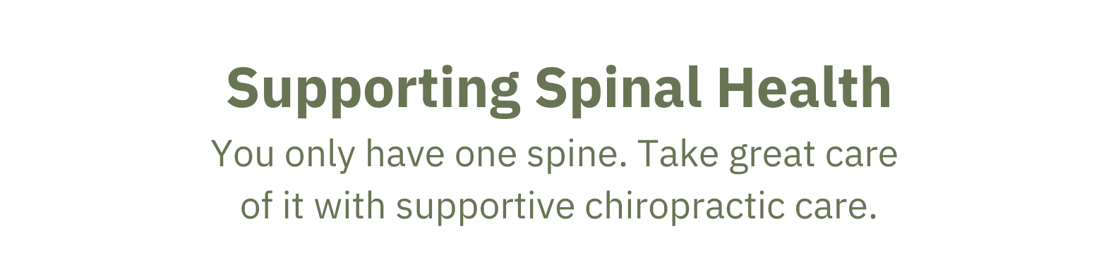 Supporting Spinal Health